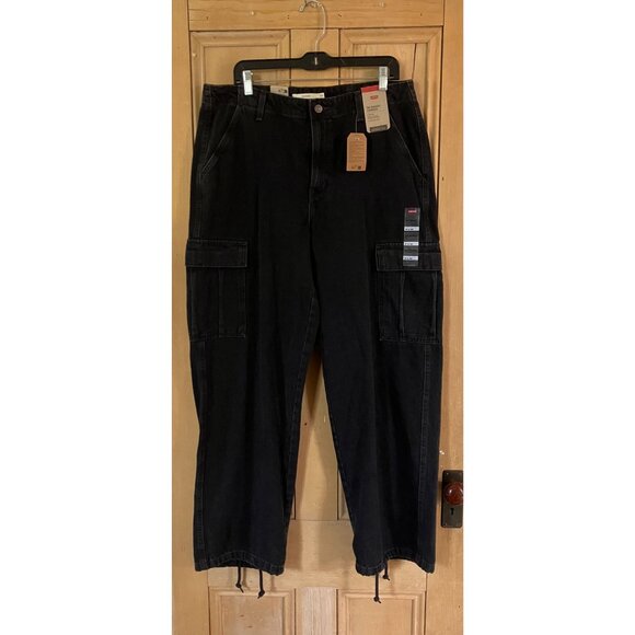 Levi's Womens '94 Baggy Cargo Pants Straight Leg Jeans Size 31x32 Black AN NWT - Picture 7 of 12